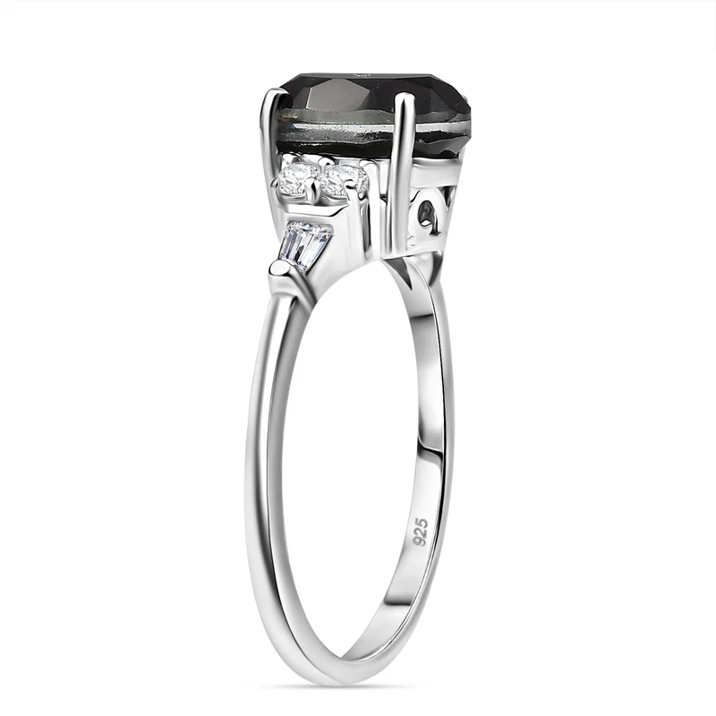 Alexandrit Quarz Triplette Schmuckset 925 Silber rhodiniert ca. 6,94 ct.