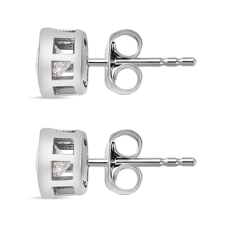 Moissanit Ohrringe 925 Silber rhodiniert ca. 1,18 ct.