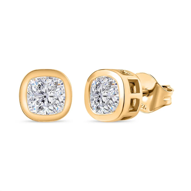 Moissanit Ohrringe 925 Silber rhodiniert ca. 1,18 ct.