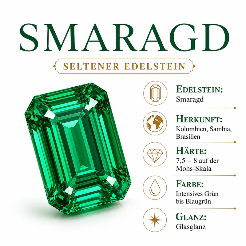 D'Joy AAA Kagem Sambischer Smaragd Schmuckset ca. 50 cm 925 Silber 750 Gelbgold vermeil ca. 1.29 ct