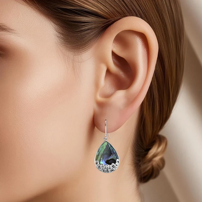Royal Bali - Abalone Muschel Ohrringe 925 Silber