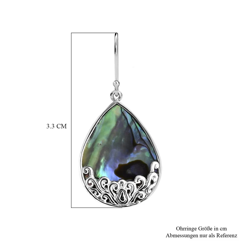 Royal Bali - Abalone Muschel Ohrringe 925 Silber