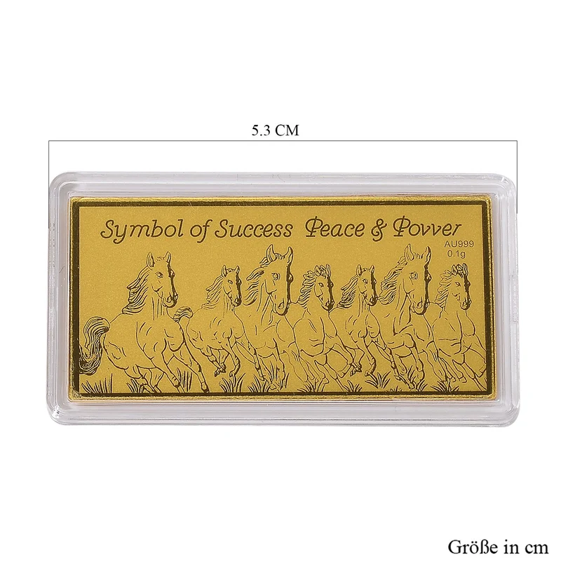 999er Goldfolie mit Pferde-Motiv, 100mg