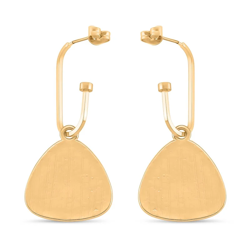 Rosa Muschelkernperlen Ohrringe, Legierung in Goldton