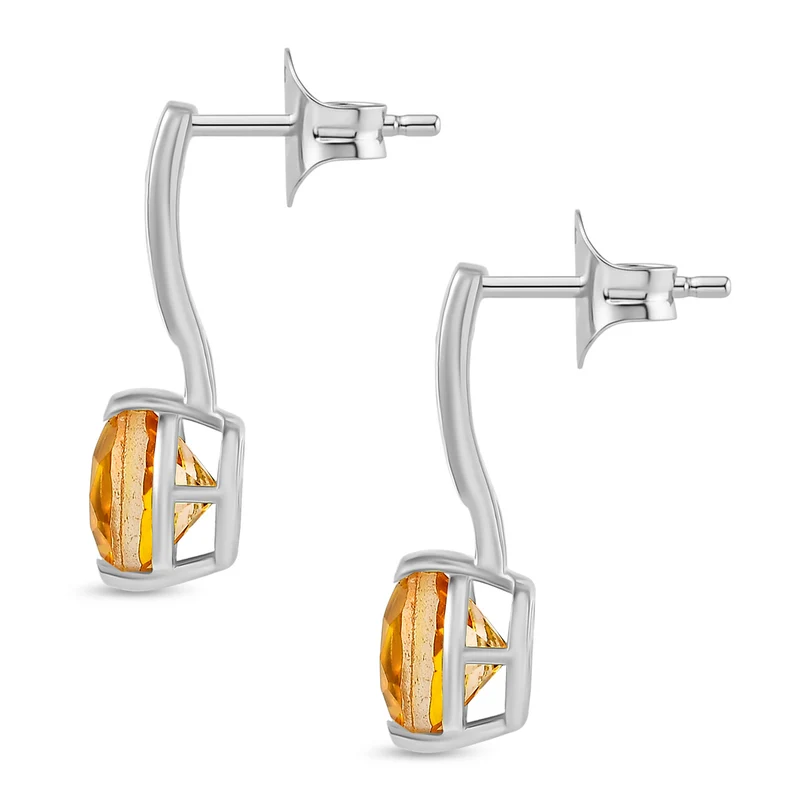 D'Joy Sphaleros Quarz, Weißer Zirkon Schmuckset 925 Silber platiniert (Größe 18) ca. 4,62 ct.