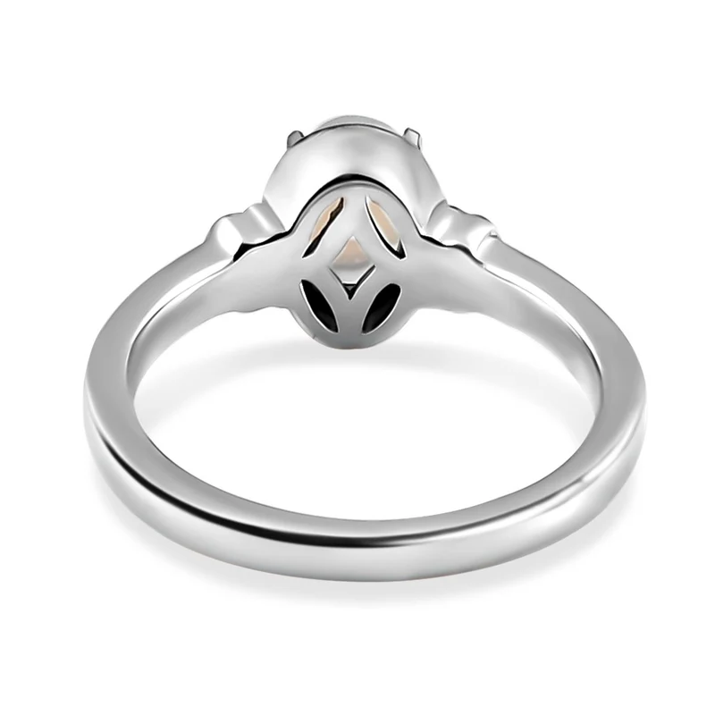 2er Set - AA Natürlicher, äthiopischer Welo Opal Ring und Anhänger Schmuckset, 925 Silber platiniert ca. 1.12 ct