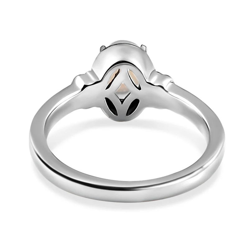 2er Set - AA Natürlicher, äthiopischer Welo Opal Ring und Anhänger Schmuckset, 925 Silber platiniert ca. 1.12 ct
