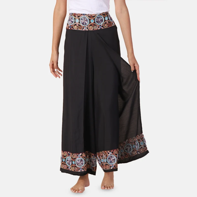 LA MAREY - bedruckte Sommerhose, violett, 38-42