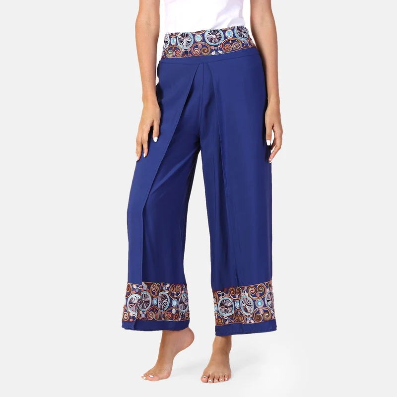 LA MAREY - bedruckte Sommerhose, violett, 38-42