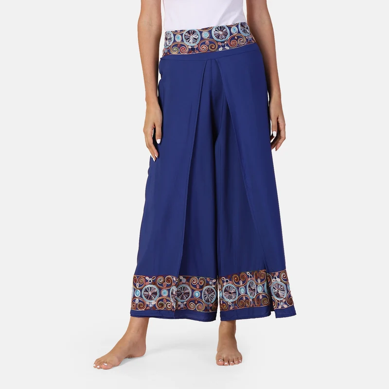 LA MAREY - bedruckte Sommerhose, violett, 38-42