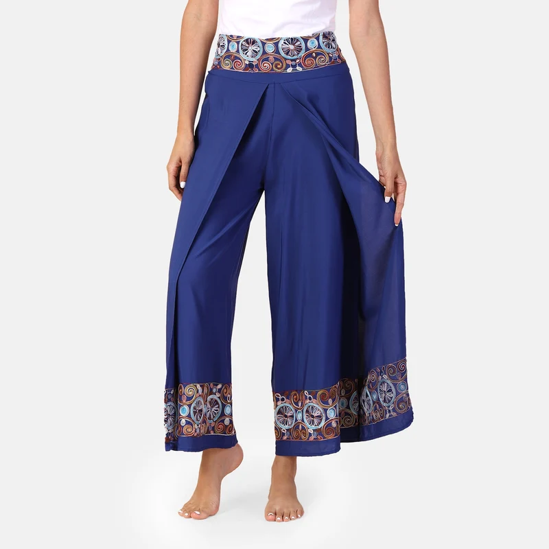 LA MAREY - bedruckte Sommerhose, violett, 38-42