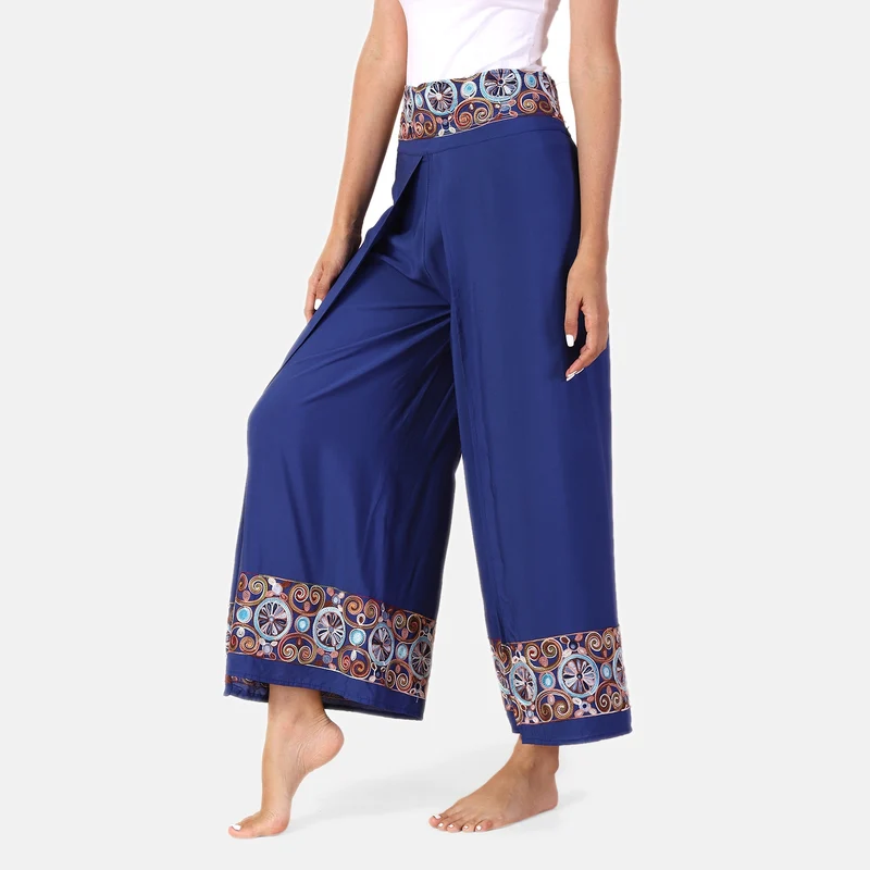 LA MAREY - bedruckte Sommerhose, violett, 38-42