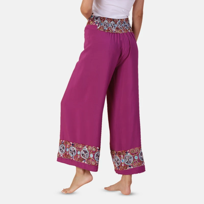 LA MAREY - bedruckte Sommerhose, violett, 38-42