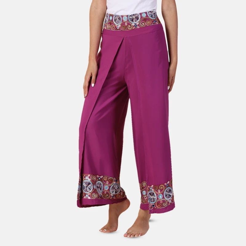 LA MAREY - bedruckte Sommerhose, violett, 38-42