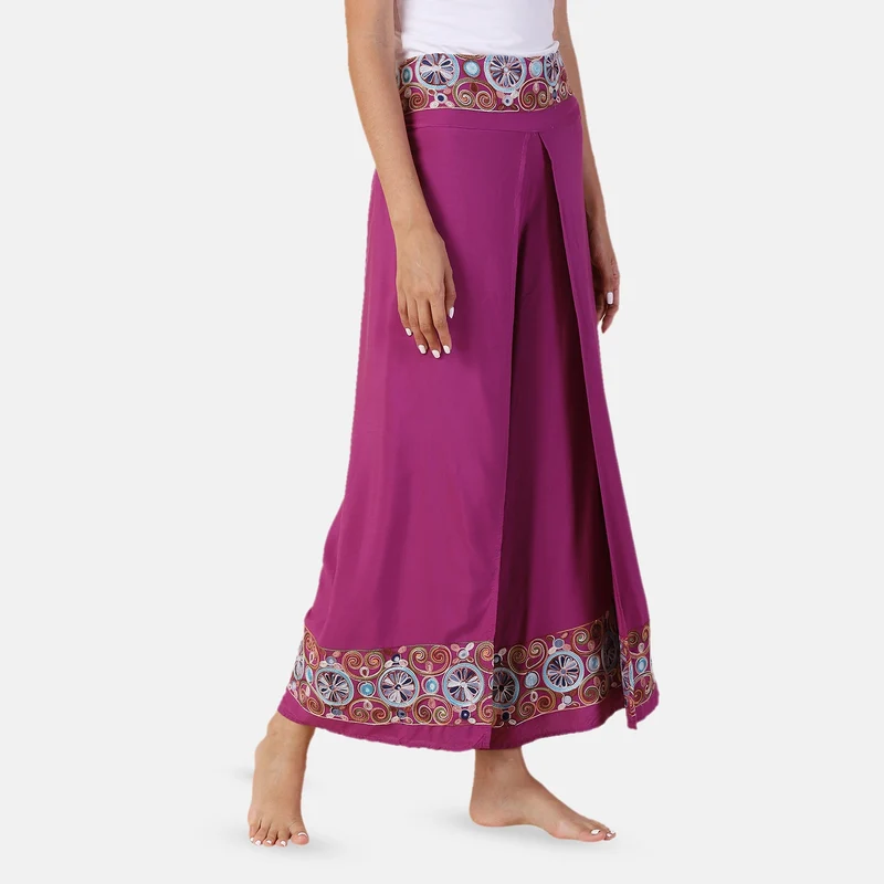 LA MAREY - bedruckte Sommerhose, violett, 38-42
