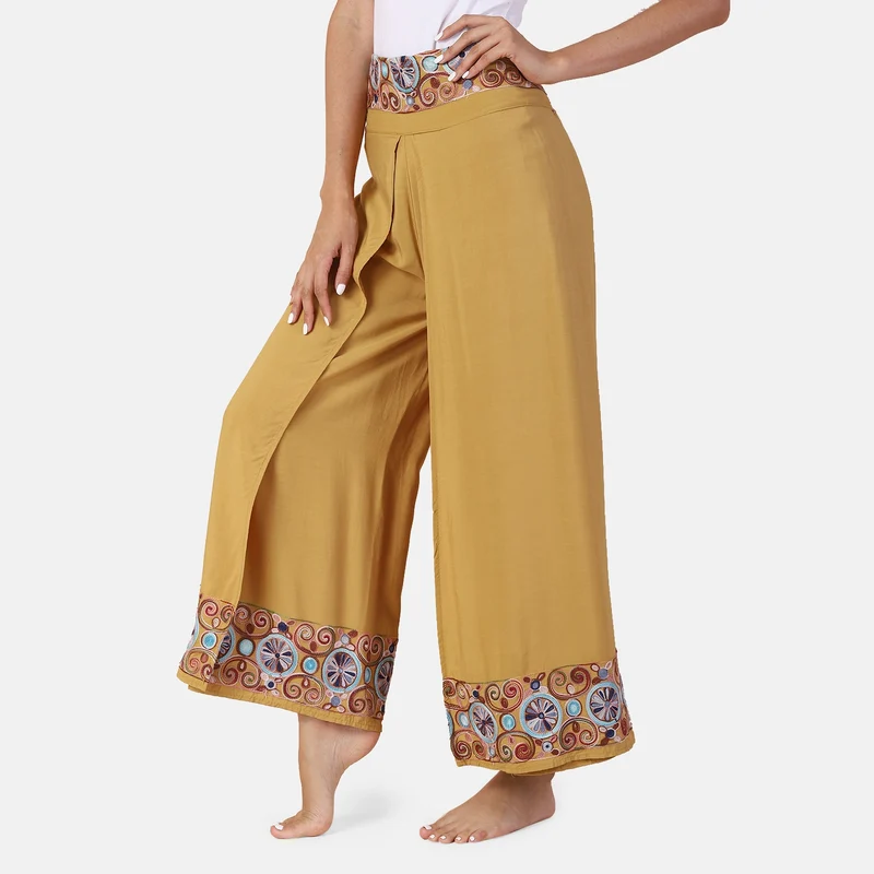 LA MAREY - bedruckte Sommerhose, violett, 38-42