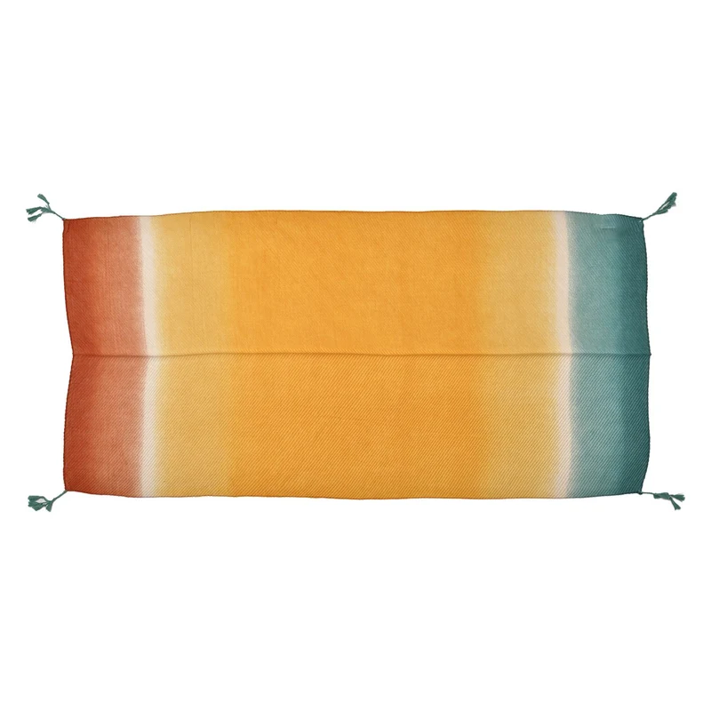 Plissee Schal mit Quasten und Farbverlauf, 180x90cm, grau