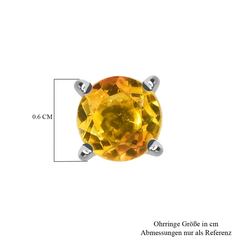 Sphaleros Quarz Ohrringe 925 Silber platiniert ca. 2.23 ct