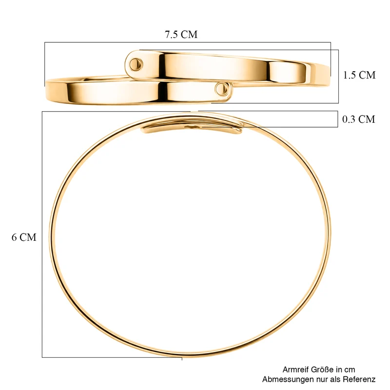 D'Joy 925 Silber 750 Gelbgold vermeil Armreif ca. 19 cm ca. 13,51g