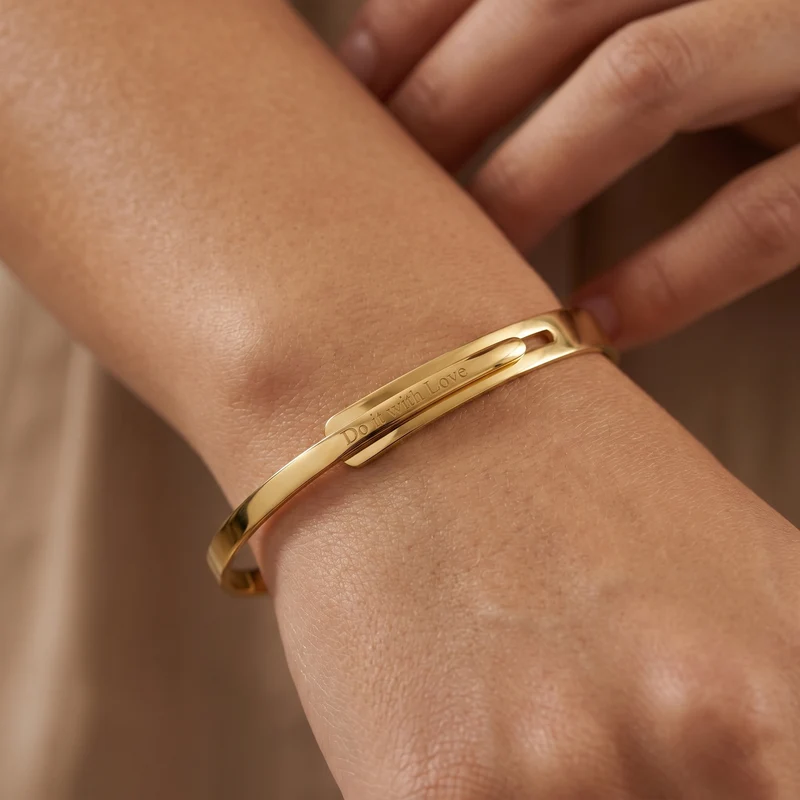 D'Joy 925 Silber 750 Gelbgold vermeil Armreif Flexibles (19cm-20cm) ca. 13,80g