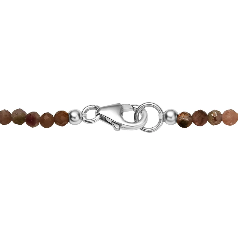 D'Joy Pfau Quarz Triplette, Mehrfarbig-Turmalin Schmuckset ca. 50 cm 925 Silber rhodiniert ca. 83,86 ct.