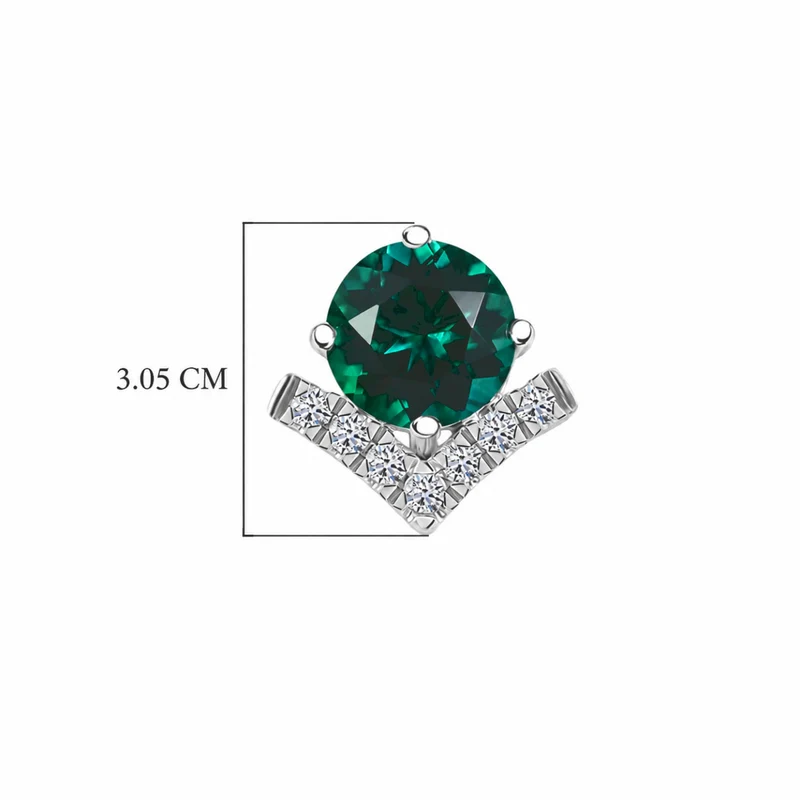 LUXURIANT(10-15 Werktage Lieferzeit) 4,20 ct. AGI zertifizierte und geprüfte AAA Labor Smaragd, Labor Diamant Ohrringe in 417 Weißgold