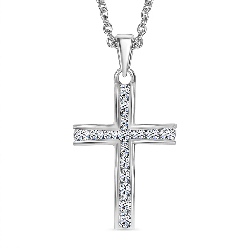 LUXURIANT DIAMOND - Lab Grown Diamant SI-GH Anhänger mit Kette, 925 Silber rhodiniert ca. 0.50 ct