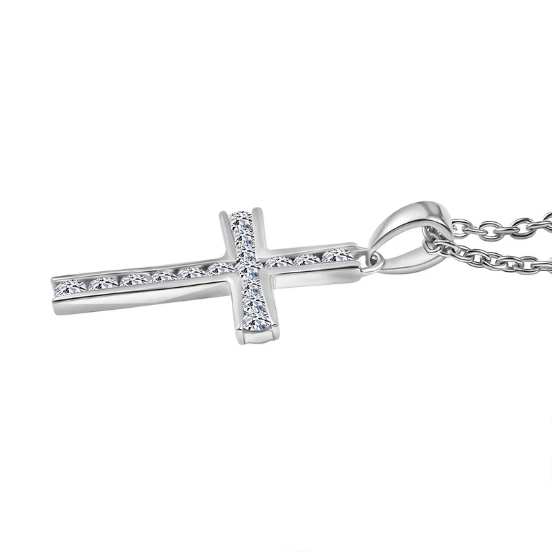 LUXURIANT DIAMOND - Lab Grown Diamant SI-GH Anhänger mit Kette, 925 Silber rhodiniert ca. 0.50 ct