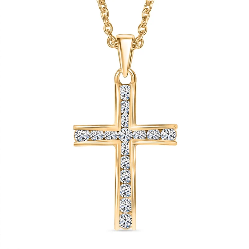 LUXURIANT DIAMOND - Lab Grown Diamant SI-GH Anhänger mit Kette, 925 Silber rhodiniert ca. 0.50 ct