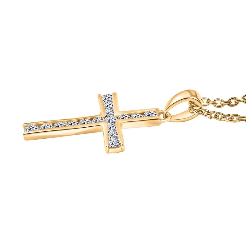 LUXURIANT DIAMOND - Lab Grown Diamant SI-GH Anhänger mit Kette, 925 Silber rhodiniert ca. 0.50 ct