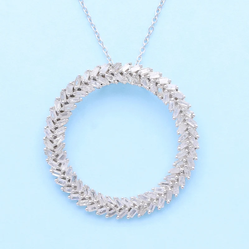 LUXURIANT DIAMOND - Lab Grown Diamant VS-EF SGL zertifiziert Anhänger mit Kette ca. 50 cm 925 Silber rhodiniert ca. 1.00 ct