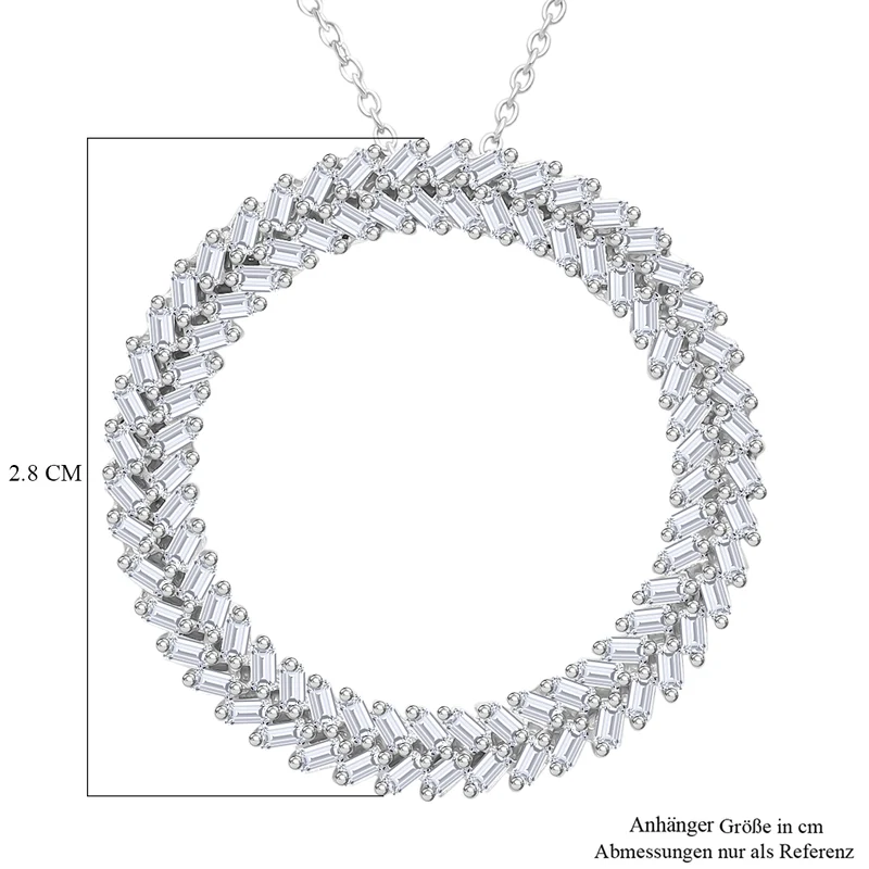 LUXURIANT DIAMOND - Lab Grown Diamant VS-EF SGL zertifiziert Anhänger mit Kette ca. 50 cm 925 Silber rhodiniert ca. 1.00 ct