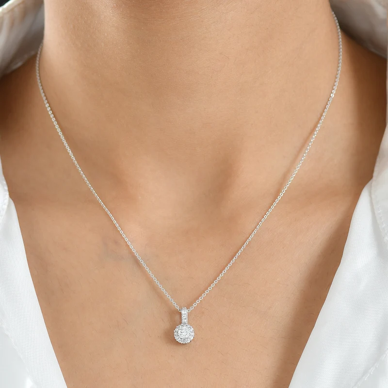 LUXURIANT DIAMOND - Lab Grown Diamant SI-GH Schmuckset ca. 50 cm 925 Silber rhodiniert ca. 0.50 ct