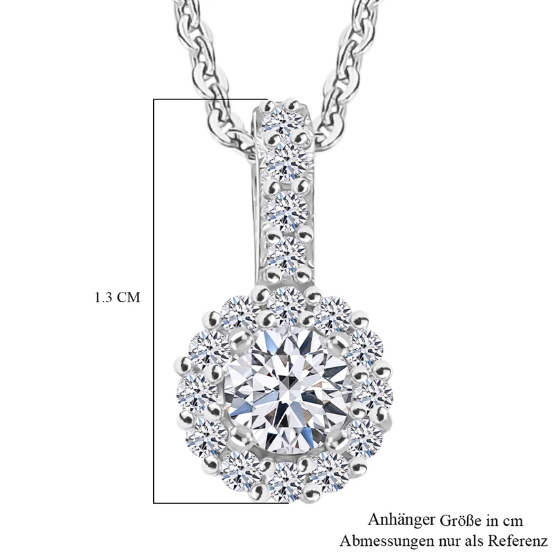 LUXURIANT DIAMOND - Lab Grown Diamant SI-GH Schmuckset ca. 50 cm 925 Silber rhodiniert ca. 0.50 ct