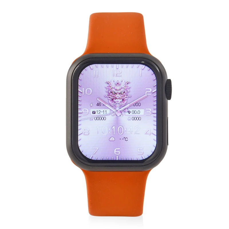 Smartwatch HW mini 2 1,75 Zoll Silber, Set mit 7 Wechselarmbändern inklusive kristallbesetztem Armband, IP67, Bluetooth 5.2, kabelloses Laden, Grau