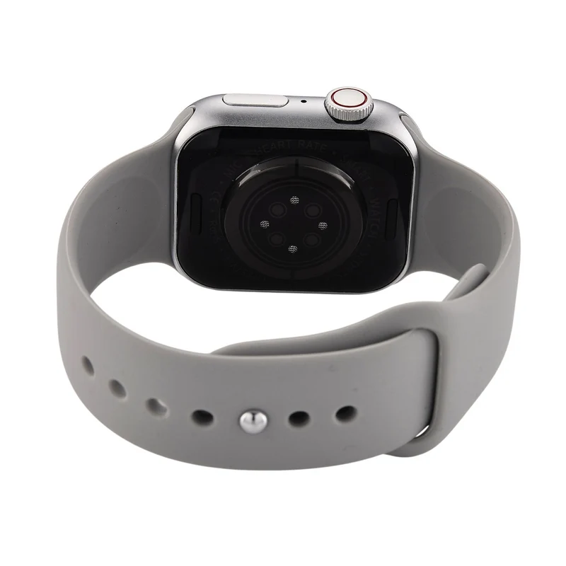 Smartwatch HW mini 2 1,75 Zoll Silber, Set mit 7 Wechselarmbändern inklusive kristallbesetztem Armband, IP67, Bluetooth 5.2, kabelloses Laden, Grau