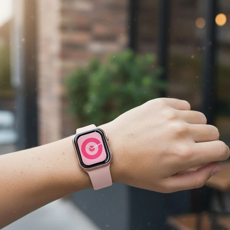 Smartwatch HW mini 2 1,75 Zoll Silber, Set mit 7 Wechselarmbändern inklusive kristallbesetztem Armband, IP67, Bluetooth 5.2, kabelloses Laden, Grau