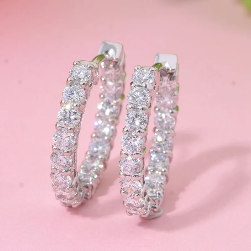 LUXURIANT DIAMOND - Lab Grown Diamant SI-GH Ohrringe 925 Silber rhodiniert ca. 2,00 ct.