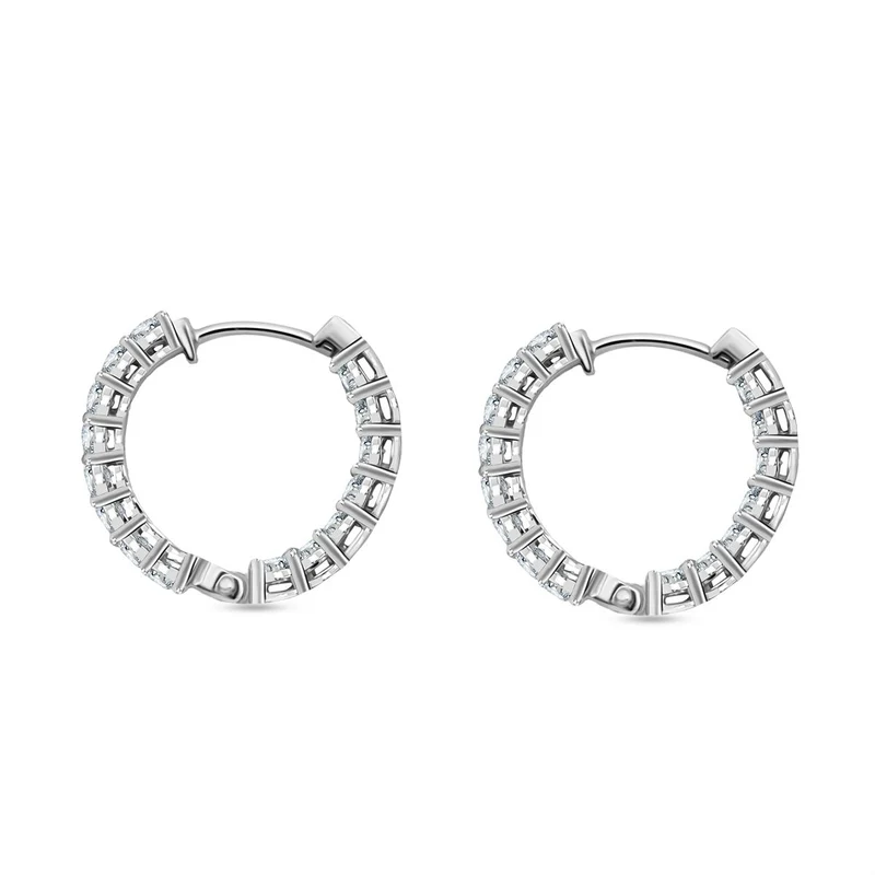 LUXURIANT DIAMOND - Lab Grown Diamant SI-GH Ohrringe 925 Silber rhodiniert ca. 2,00 ct.