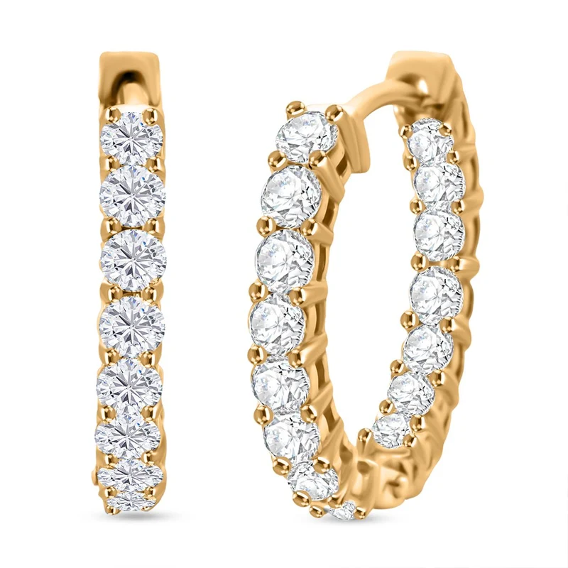 LUXURIANT DIAMOND - Lab Grown Diamant SI-GH Ohrringe 925 Silber rhodiniert ca. 2,00 ct.