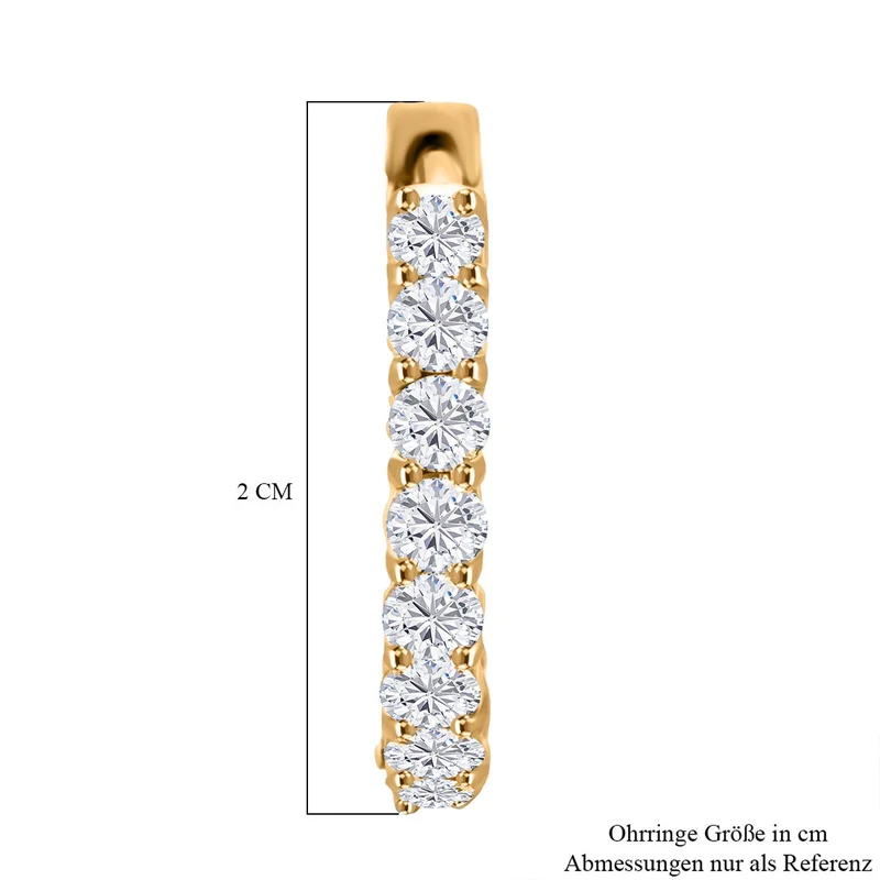 LUXURIANT DIAMOND - Lab Grown Diamant SI-GH Ohrringe 925 Silber rhodiniert ca. 2,00 ct.