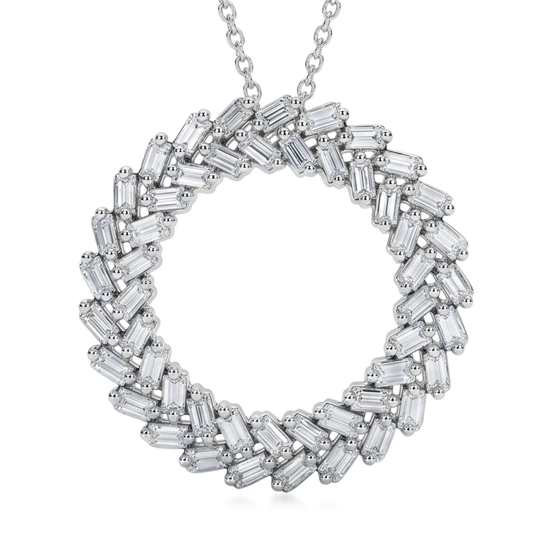 D'Joy Grüner Diamant Schmuckset ca. 50 cm 925 Silber Rhodiniert ca. 1.00 ct