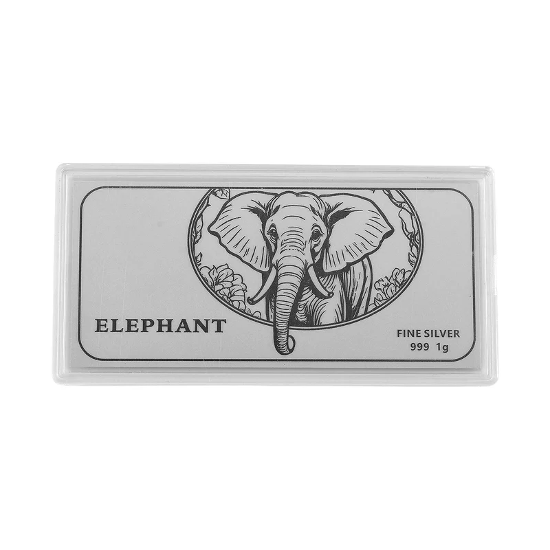 999er Silber-Barren mit Rosenmotiv, 1 Gramm, 5,5x11cm