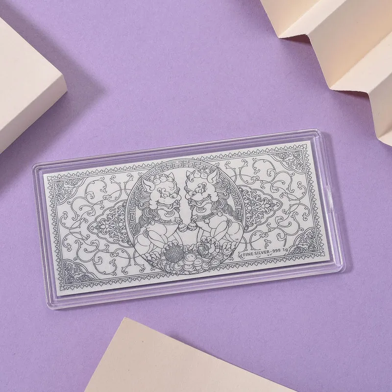 999er Silber-Barren mit Rosenmotiv, 1 Gramm, 5,5x11cm