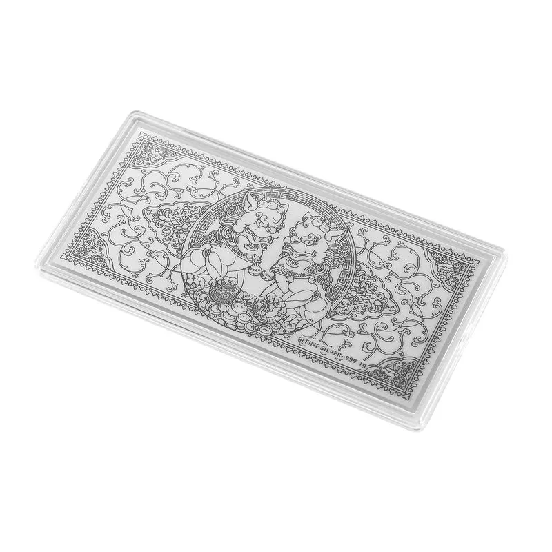 999er Silber-Barren mit Rosenmotiv, 1 Gramm, 5,5x11cm