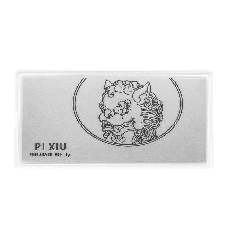 999er Silber-Barren mit Rosenmotiv, 1 Gramm, 5,5x11cm