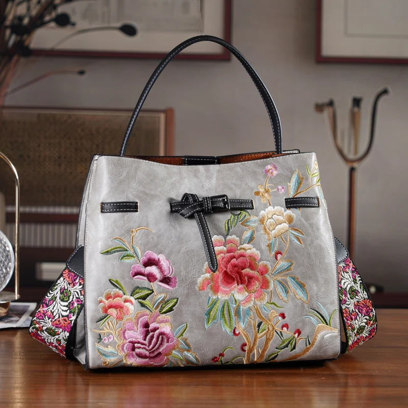 Florale Kunstprint Crossbody-Tasche mit Komfort-Schulterriemen, 30 x 13 x 23 cm, Orange
