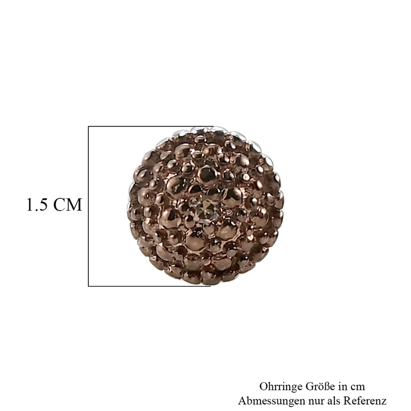 EVER TRUE Natürlicher Champagner Diamant Ohrringe Nickelfreies Messing