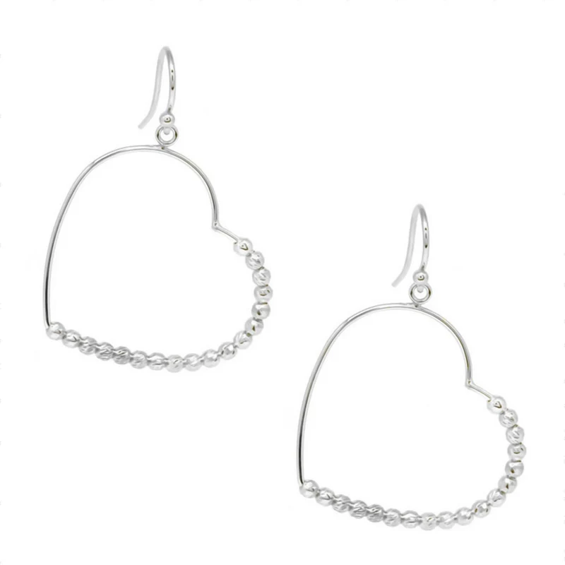 Designer-inspiriert 925 Silber Herz Ohrringe 2,50g