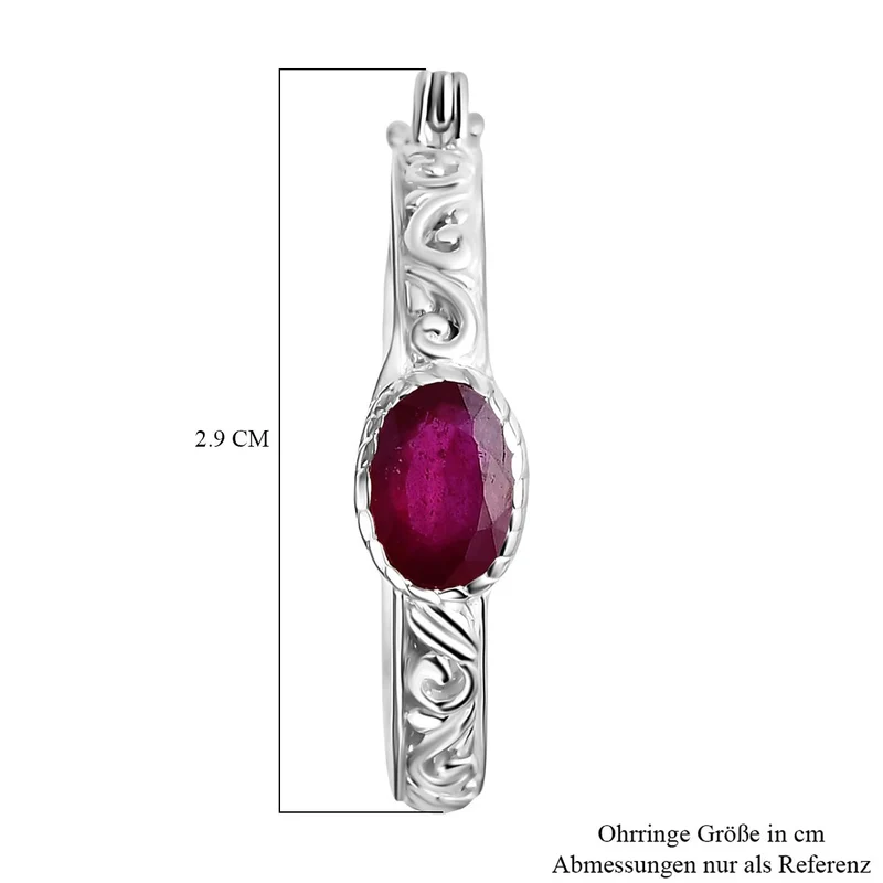 Royal Bali - Fissure gefüllt gelber Saphir Ohrringe 925 Silber ca. 1.99 ct